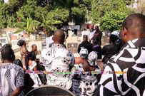 PHOTOS: Multimedia, KABA’s family visit late Asempa FM presenter’s tomb