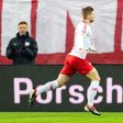 RB Leipzig forward Timo Werner celebrates after scoring both goals in Sunday's 2-0 win over Borussia Moenchengladbach which lifted his team to third in the Bundesliga table.
