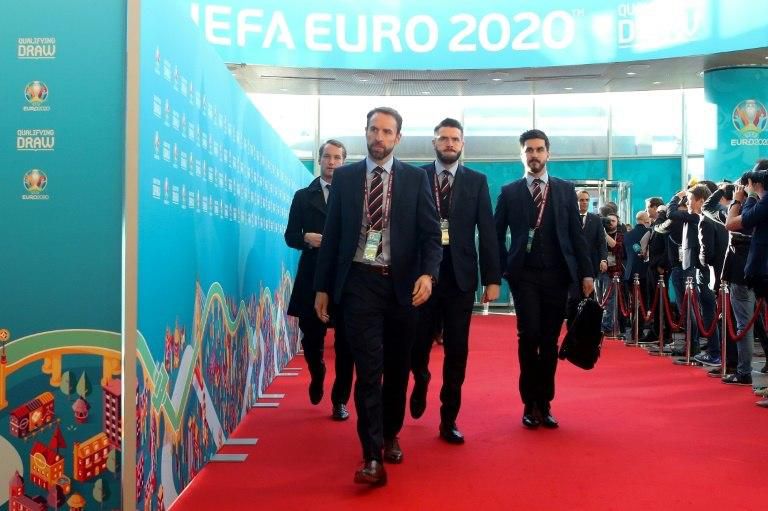 England manager Gareth Southgate (second left) called on his side to match high expectations