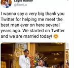 “We started on Twitter and we are married today” – Newlyweds share love story