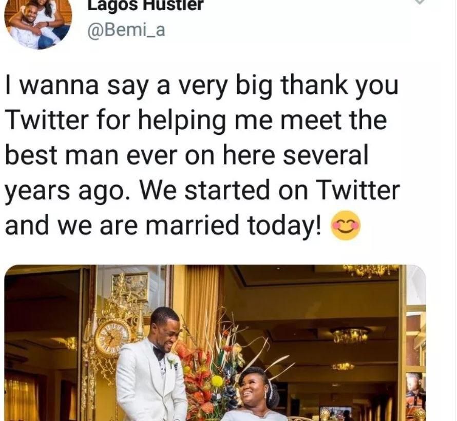 “We started on Twitter and we are married today” – Newlyweds share love story