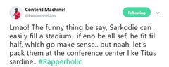 Rapperholic 2018 Tweet
