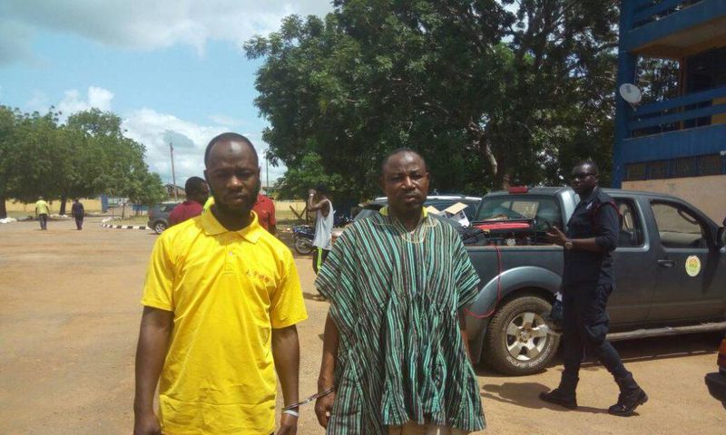 The suspects were paraded Tuesday morning
