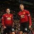 Manchester United's Jesse Lingard celebrates his equaliser in a thrilling 2-2 draw with Arsenal on Wednesday