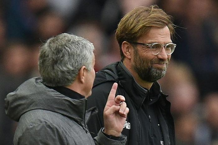 Manchester United manager Jose Mourinho (left) pits his wits against Liverpool boss Jurgen Klopp this weekend