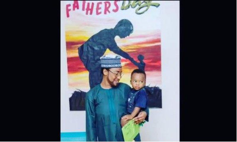 Tonto Dikeh and king at his father's day celebration
