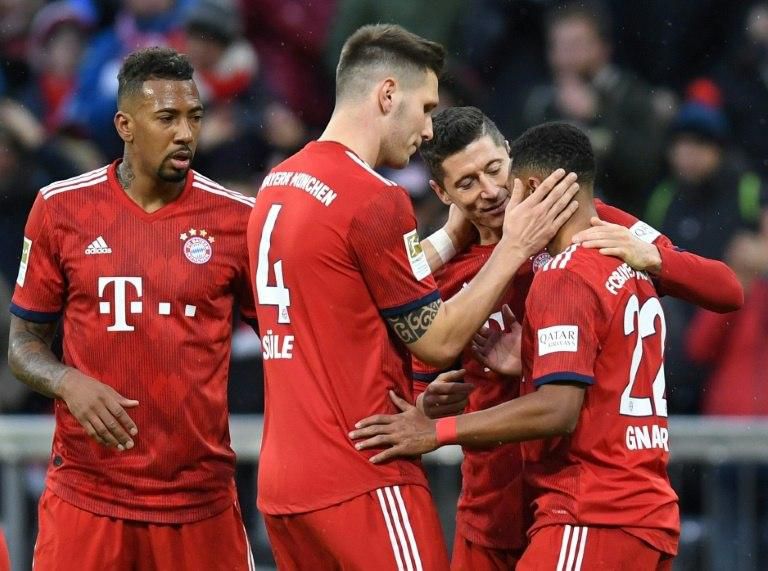 Robert Lewandowski bagged a pair of goals as Bayern eased past Nuremberg