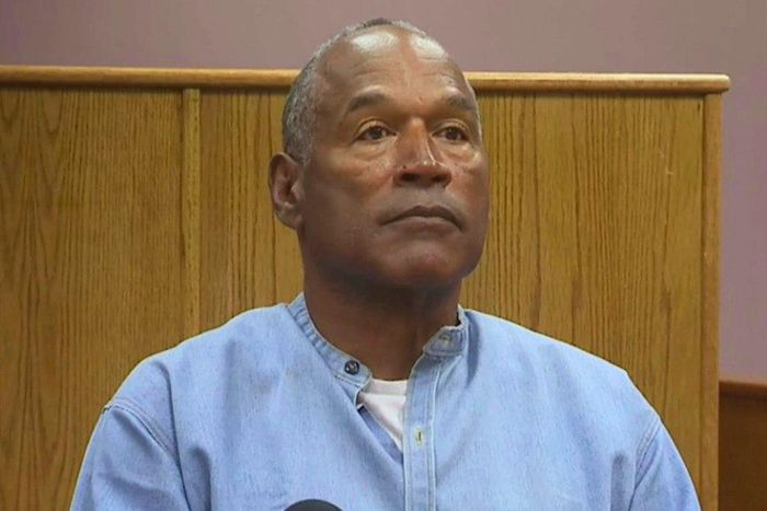 O.J. Simpson at his parole hearing.