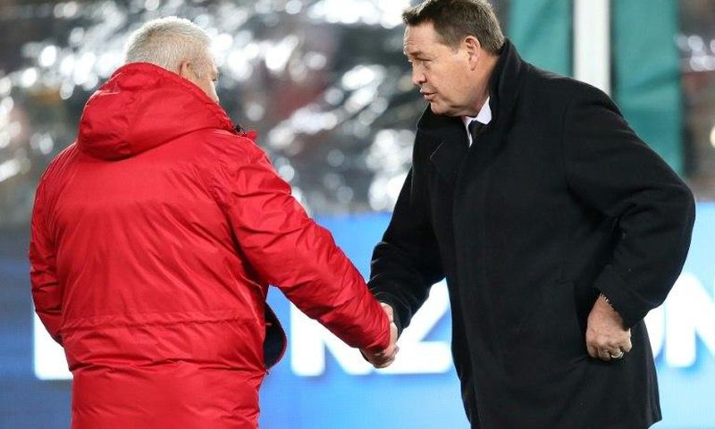 All Blacks coach Steve Hansen (R) says that the banter between him and Lions coach Warren Gatland has been exaggerated by the media