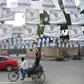 A street adorned with election posters in Dhaka on December 28, 2018, ahead of the Dec 30 general election