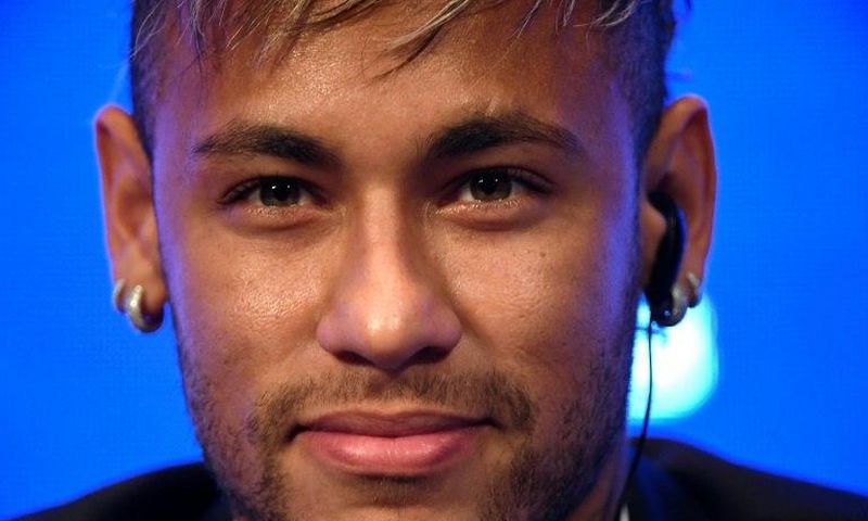 Brazil's Neymar speaks to the press at Paris Saint-Germain's Parc des Princes stadium on August 4, 2017