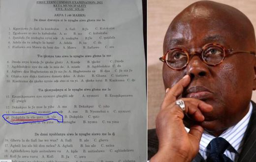 All basic school exams in Keta municipality canceled as question 14 of Ewe paper insults President