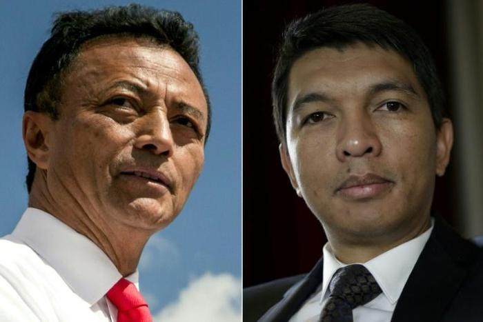 Madagascar's Marc Ravalomanana, seen on the left, started life as a milkman while Andry Rajoelina used to be a party promoter