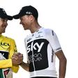 Geraint Thomas and Chris Froome have worn a yellow version of the Sky jersey after the finish of the past five Tours de France
