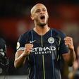 Fighting talk: Manchester City captain Vincent Kompany has urged his side to fight back in the Premier League title race with Liverpool