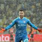 Lyon goalkeeper Anthony Lopes celebrates his side qualifying for the Champions League last 16 with a 1-1 draw against Shakhtar Donetsk in Kiev