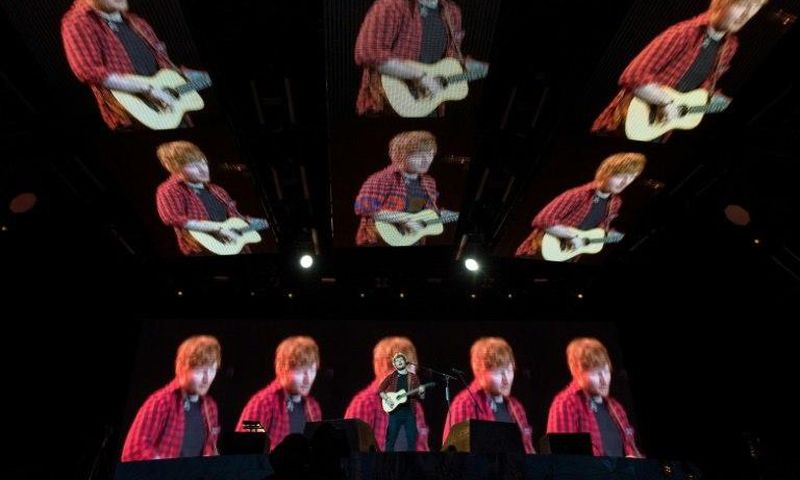 Ed Sheeran closed the Glastonbury music festival in England