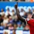Manchester United's Romelu Lukaku celebrates after scoring against Swansea City during their Premier League match at the Liberty Stadium in south Wales, on August 19, 2017
