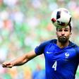 France's defender Adil Rami plays the ball during the Euro 2016 round of 16 football match against Republic of Ireland at the Parc Olympique Lyonnais stadium June 26, 2016