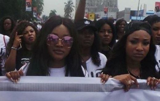 Tonto Dikeh, Mercy Aigbe lead walk against domestic violence