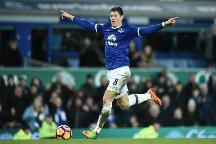 Everton midfielder Ross Barkley, pictured in February 2017, will miss the start of the Premier League season after undergoing groin surgery, but Barkley is already facing an uncertain future with Everton