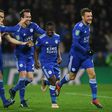 Nampalys Mendy (second right) scored the winning penalty to send Leicester through