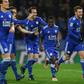 Nampalys Mendy (second right) scored the winning penalty to send Leicester through