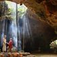 The view of this cave proposal photo is divine