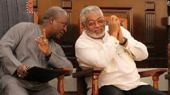 Former President Jerry John Rawlings and John Mahama