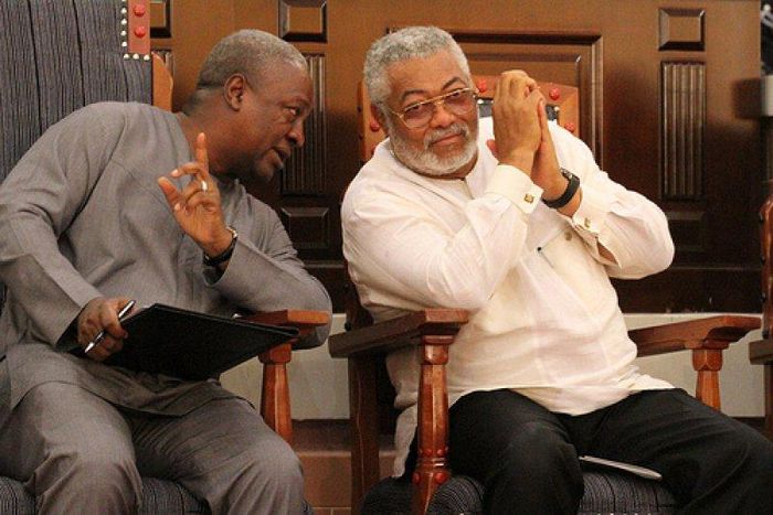 Former President Jerry John Rawlings and John Mahama