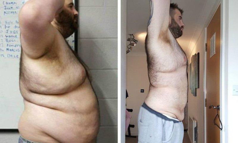 man lost 168 pounds after girlfriend cheated