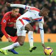 Manchester United's Chris Smalling suffered a frustrating day against Crystal Palace