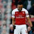 Arsenal forward Pierre-Emerick Aubameyang celebrates his goal against Burnley