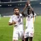 Galatasaray's Bruma (R) celebrates at the end of the Turkish Super Lig football match between Genclerbirligi and Galatasaray October 15, 2016