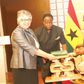 Nana Addo with Ms Christine Evans-Klock