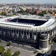 An aerial shot, taken in 2013, of Real Madrid's Santiago Bernabeu Stadium, which will host the Copa Libertadores final second leg between Argentine rivals River Plate and Boca Juniors