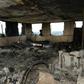 The inside of the Grenfell Tower in west London on June 16, 2017 after a fire engulfed the 24-storey building