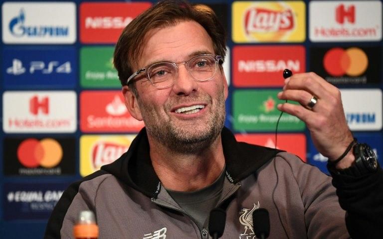 Liverpool manager Jurgen Klopp was in jovial mood as he spoke to the press in Paris on Tuesday