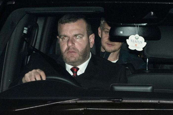 Manchester United caretaker manager Ole Gunnar Solskjaer was chauffeured into the club's training complex