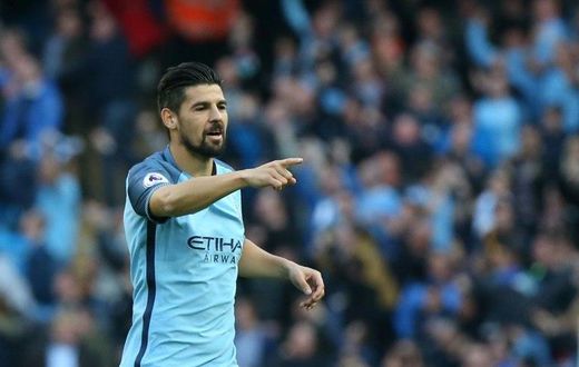 Spanish midfielder Nolito, pictured in October 2016, has scored six international goals in 16 appearances, but struggled to nail down a regular first-team place under Manchester City coach Pep Guardiola