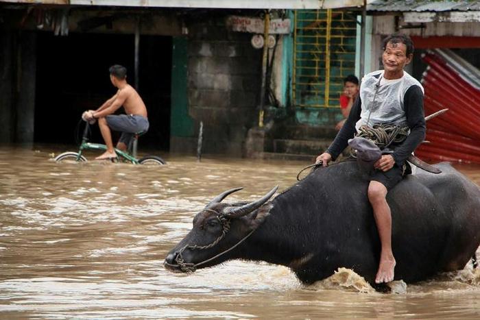 The weather disturbance locally named "Usman" hit the Philippines on Saturday