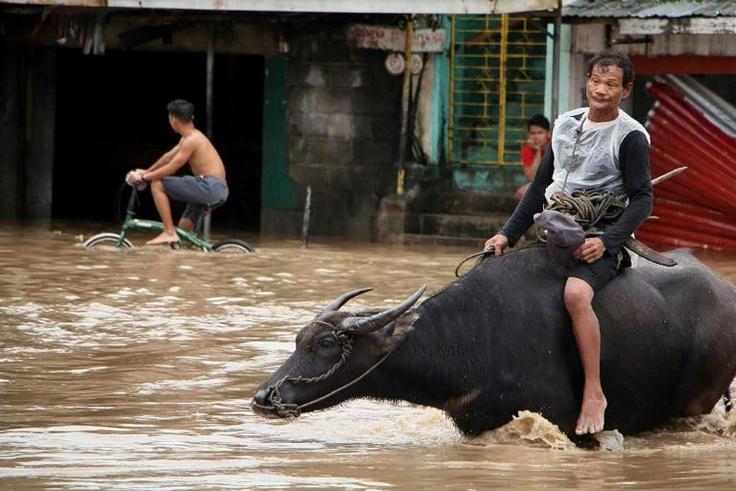 The weather disturbance locally named "Usman" hit the Philippines on Saturday