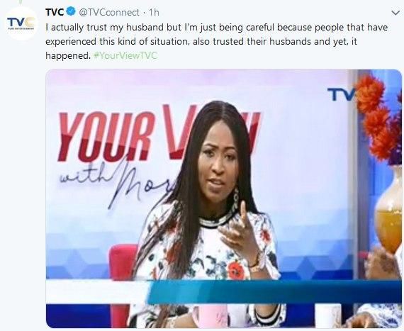 “I trust my husband but I won’t have him bathe my daughter” – TV presenter