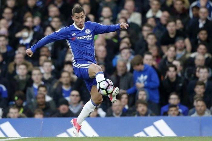Eden Hazard, pictured May 8, 2017, will not play for three months as he recovers from his ankle surgery