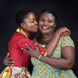 Fella Makafui with mum