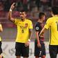 Guangzhou Evergrande's Paulinho (C) celebrates scoring a goal during an AFC Champions League match in Kashima, Japan, in May 2017