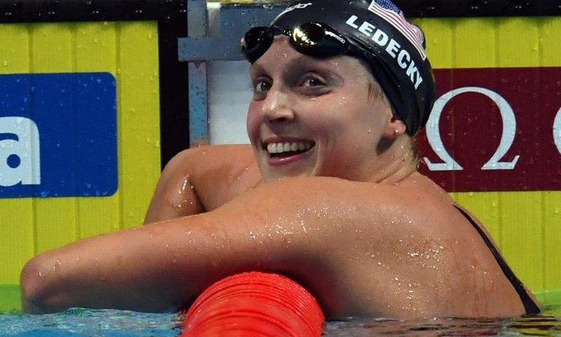 US Katie Ledecky clocked 15 minutes, 31.82 seconds to win the 1500m freestyle