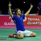 France's Brice Leverdez celebrates his victory over Malaysia's Lee Chong Wei on August 22, 2017
