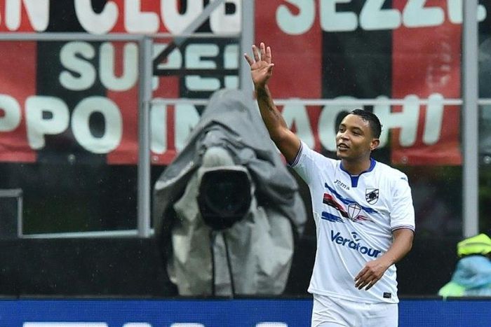 Striker Luis Muriel, pictured in February 2017, has accepted a 20 million euro ($22.8 million) deal to join Sevilla FC, a record amount for the club