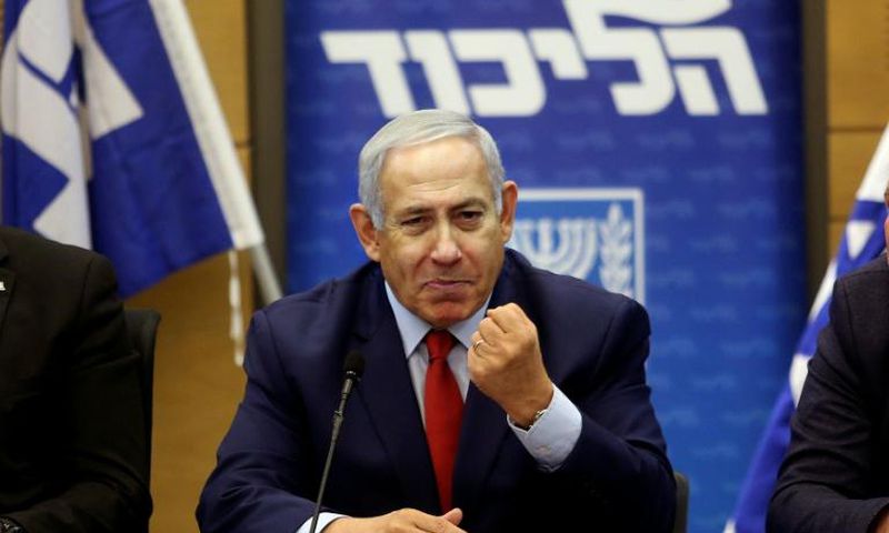 Israeli Prime Minister Benjamin Netanyahu speaking in parliament in Jerusalem on December 24, 2018